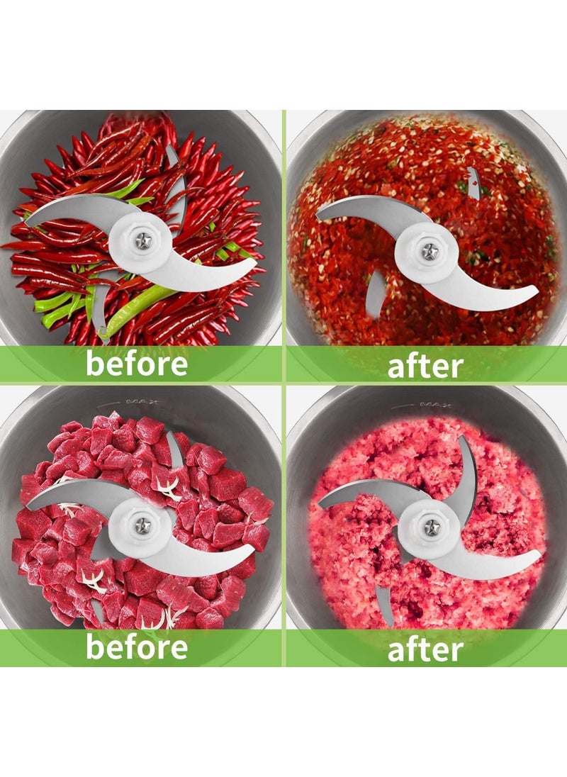 Home Stuffs Electric Chopper Meat Grinders With Stainless Steel Bowl Heavy 700W Motor 2 Speed Modes For Kitchen Food Processor Meat Vegetables Onion Mince Electric 2 Liter