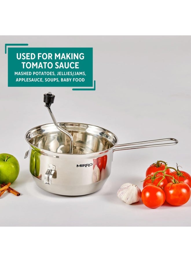 Mirro 50025 Foley Stainless Steel Healthy Food Mill Cookware, 3.5-Quart, Silver -
