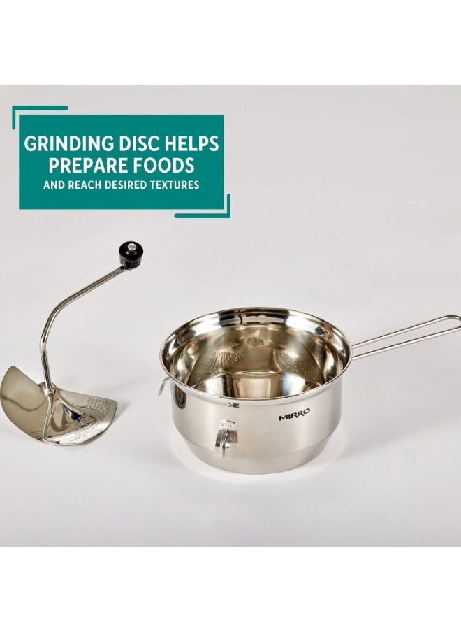 Mirro 50025 Foley Stainless Steel Healthy Food Mill Cookware, 3.5-Quart, Silver -