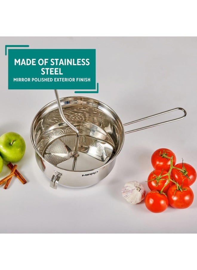 Mirro 50025 Foley Stainless Steel Healthy Food Mill Cookware, 3.5-Quart, Silver -