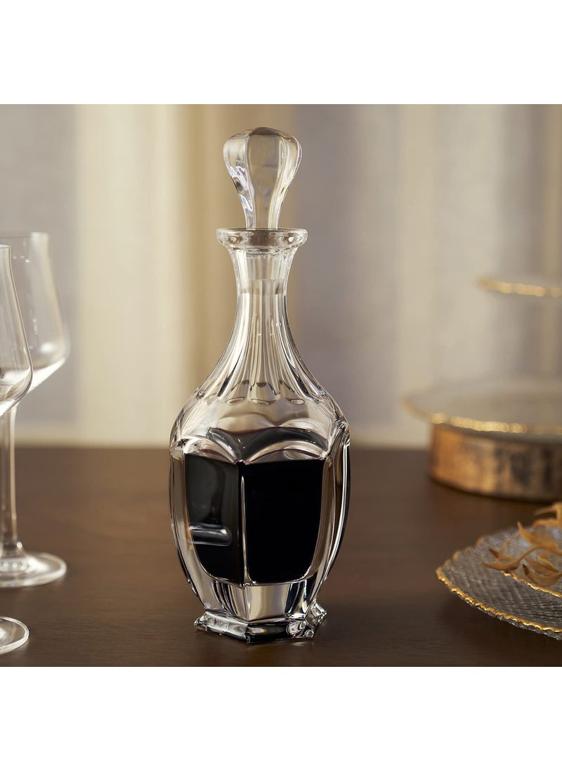 PURE HOME LIVING Handcrafted in Czech Republic Made of Crystal Glass Clear Safari Decanter 610 ML 1 Piece