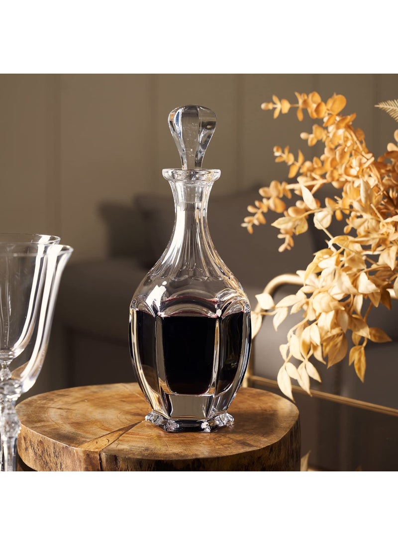 PURE HOME LIVING Handcrafted in Czech Republic Made of Crystal Glass Clear Safari Decanter 610 ML 1 Piece