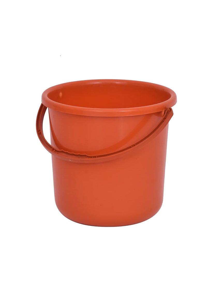 Aayushi Unbreakable Set of 2 Bathroom Bucket Free Mug First Grade Plastic19 L Orange