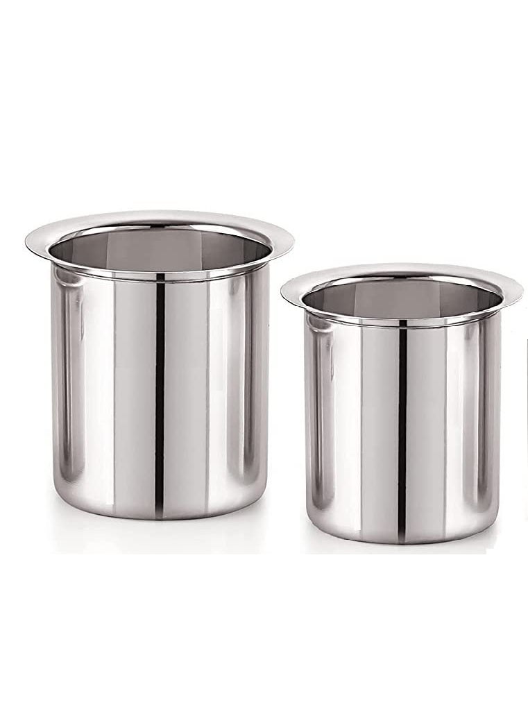 Bartan Star Stainless Steel Deep Gunj for Milk Water 1 Litre 2 Litre