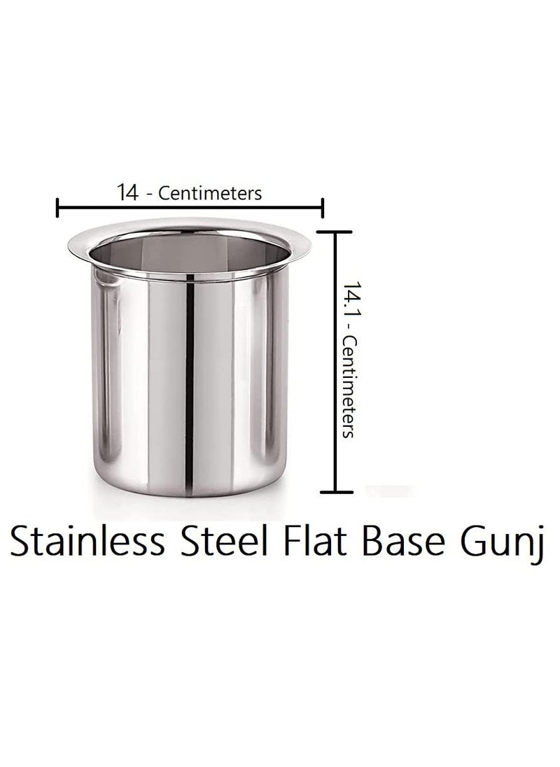 Bartan Star Stainless Steel Deep Gunj for Milk Water 1 Litre 2 Litre