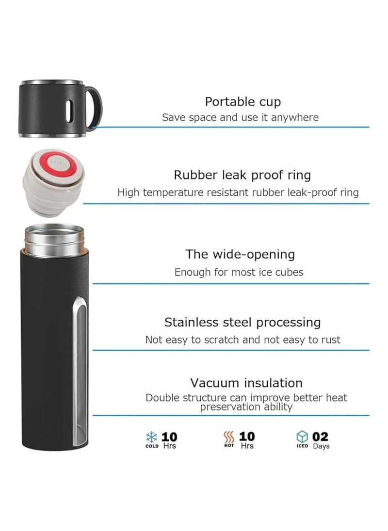 PIJERA Personalized Flask Set with 3 Cups Blue