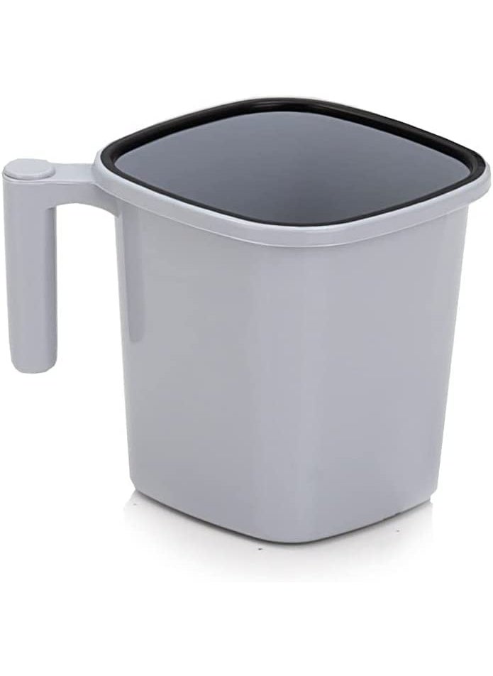 LANKESH ENTERPRISE Strong Plastic Rimmy Bucket Mug Bathroom Set for Kitchen Bathroom Grey 18 Liter