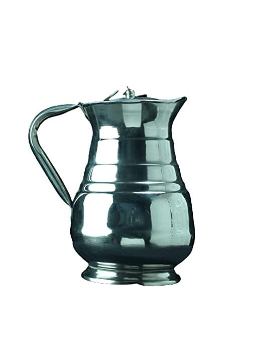 Pure Stainless Steel Water jug with lid and Handle Size 7
