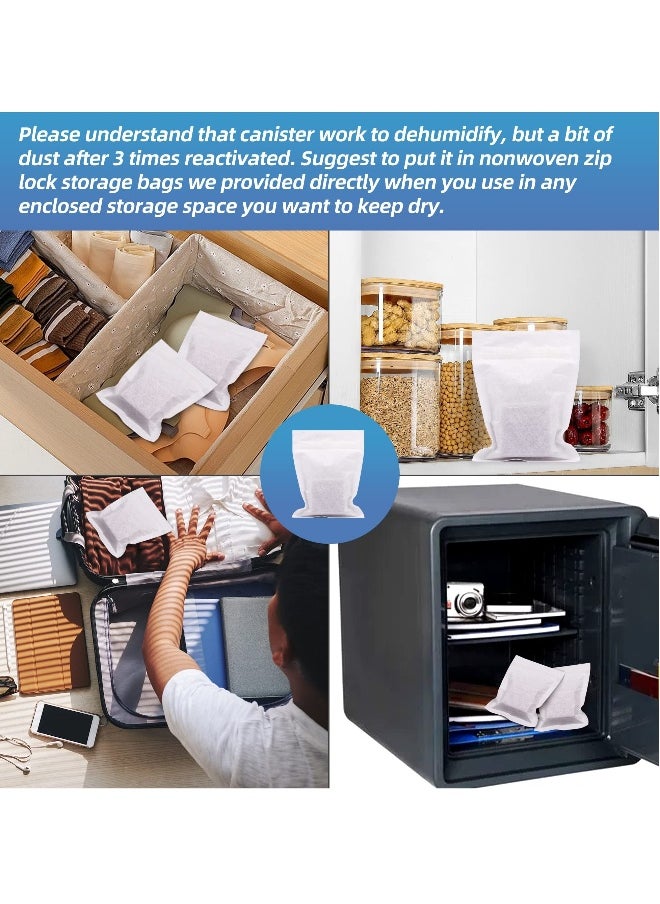 SYOSI Indicating Silica Gel Desiccant, ABS Box Desiccant 65g Reusable Silica Gel Desiccant for Car, Closet, Cabinet, Bag, Storage Box (6 Packs, Blue)