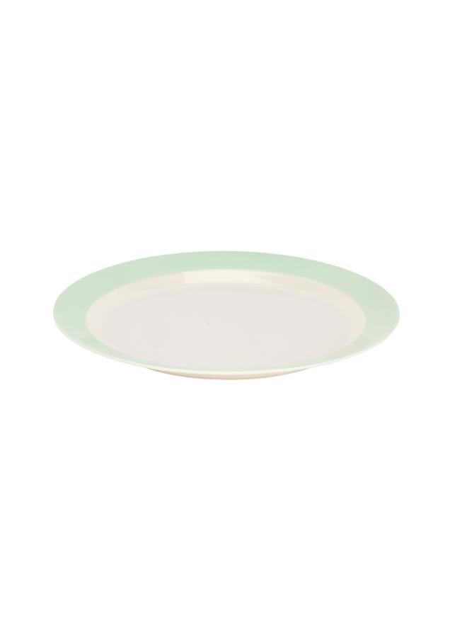 Royalford 32Pc Melamine Dinner Set ,break resistant ,freezer safe and Top Rack Dishwasher Safe Green and White 10inch