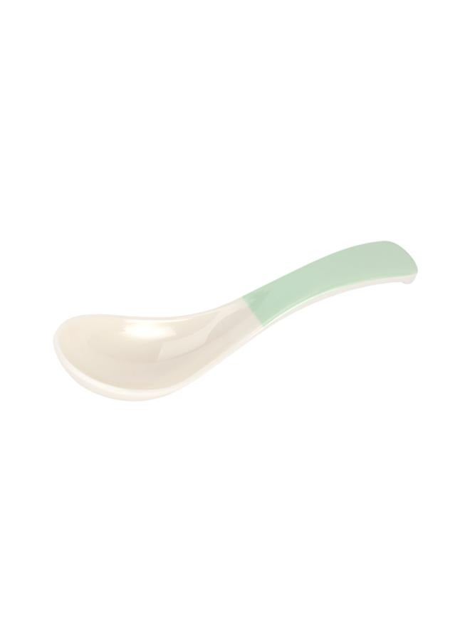 Royalford 32Pc Melamine Dinner Set ,break resistant ,freezer safe and Top Rack Dishwasher Safe Green and White 10inch