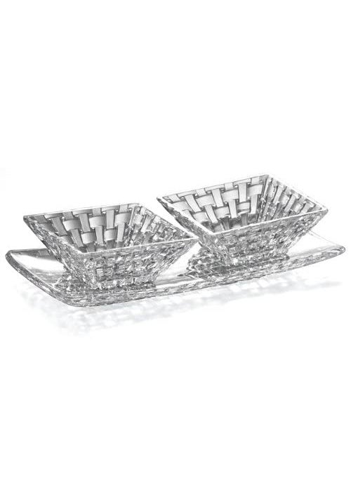 LS LUXURIOUS Dancing Star Platter with 2 Square Bowls Gift Set