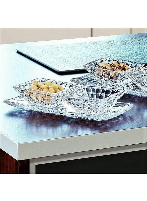 LS LUXURIOUS Dancing Star Platter with 2 Square Bowls Gift Set