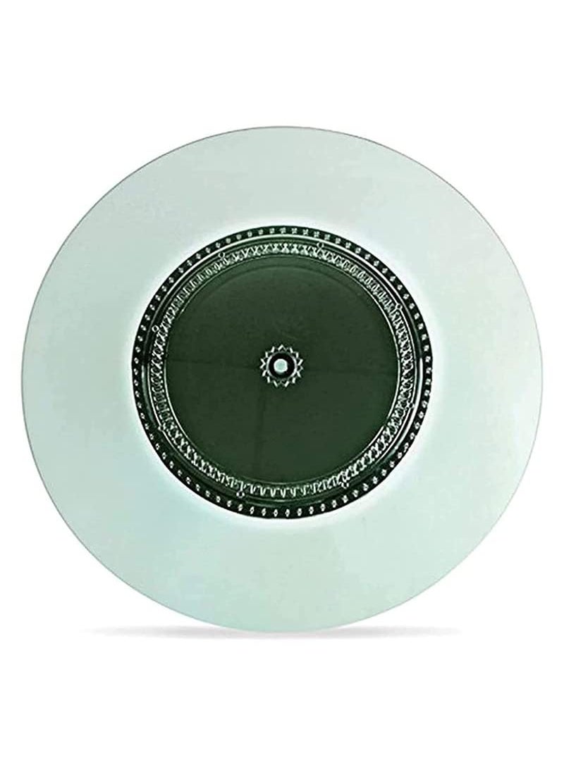 appeasy Revolving Turntable Serving Tray Revolving Tray for Dining Table Lazy Susan Revolving Toughened Glass Dining Table Centerpiece with Revolving disc Round18 Inches Orignal