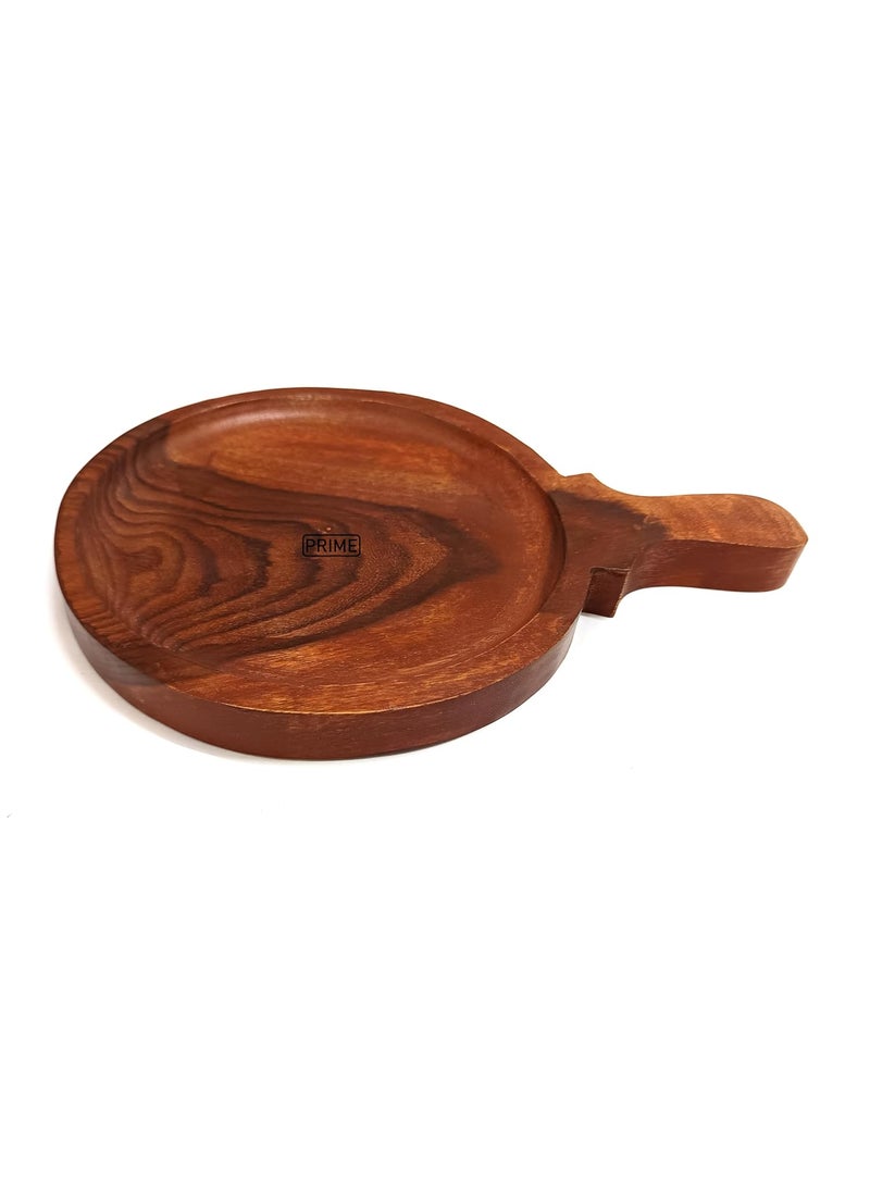 Prime Bakers and Moulders Wooden Pizza PlatterPanBatSnack Serving Plate 7 Inch