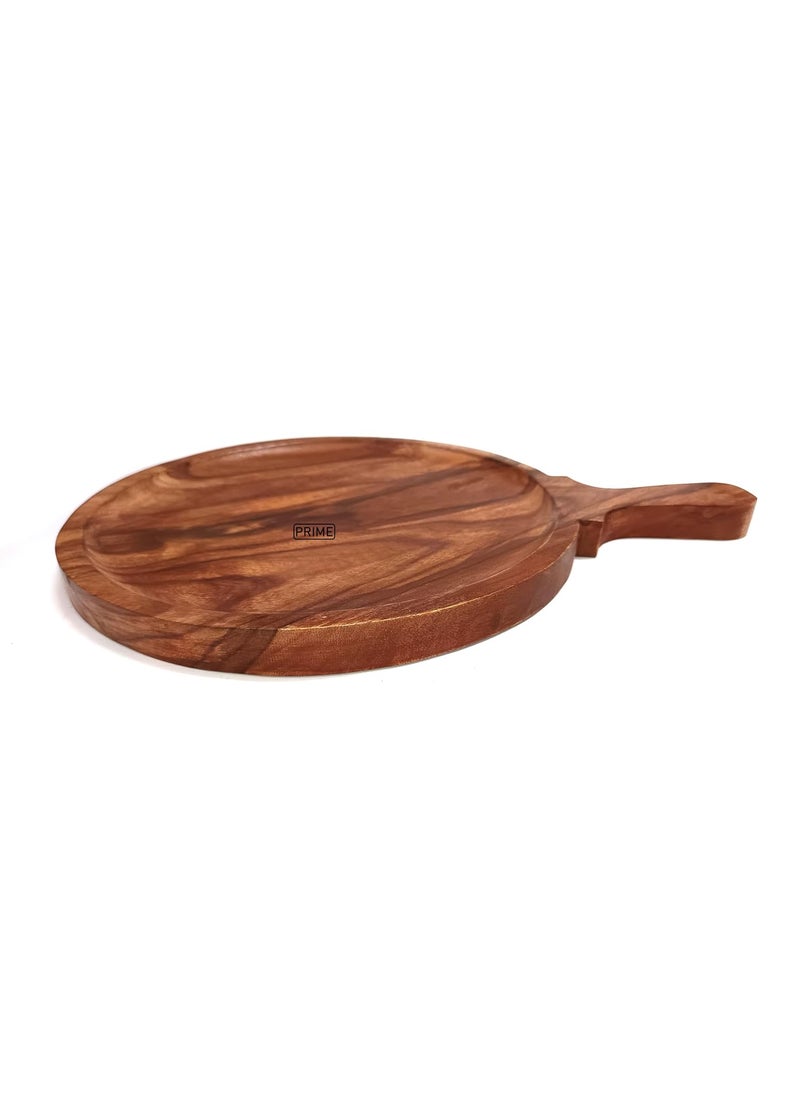 Prime Bakers and Moulders Wooden Pizza PlatterPanBatSnack Serving Plate 7 Inch