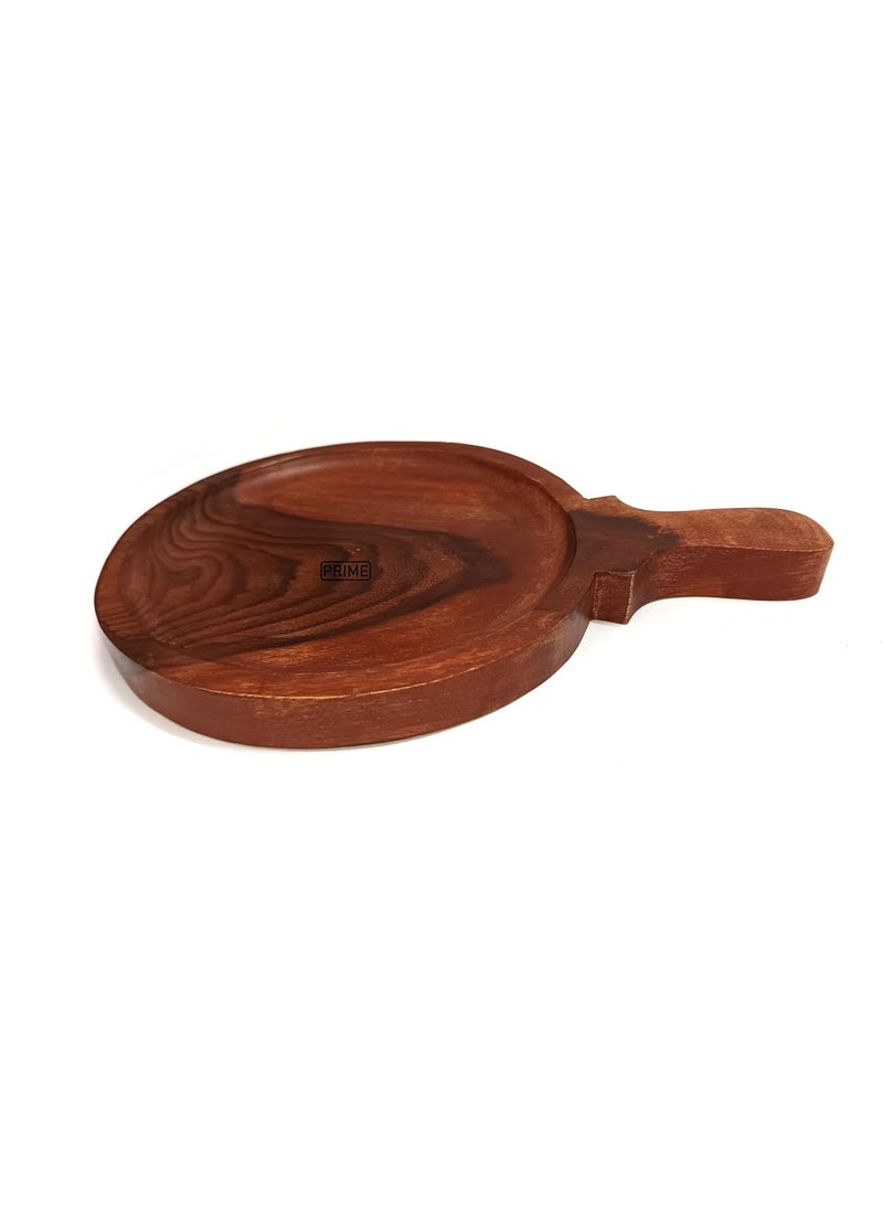 Prime Bakers and Moulders Wooden Pizza PlatterPanBatSnack Serving Plate 7 Inch