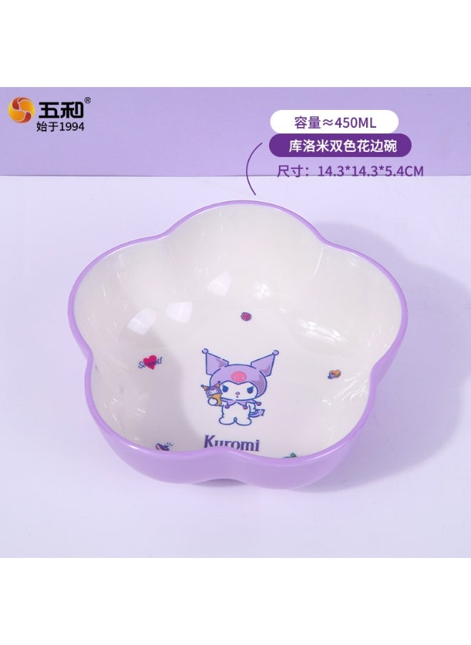 Sanrio high-value childrens tableware baby bowl complementary Bowl dinner plate household maternal and infant products Cup spoon wholesaleTwo-color lace bowl KRM-SW6828 Two-color lace bowl KRM-SW6828