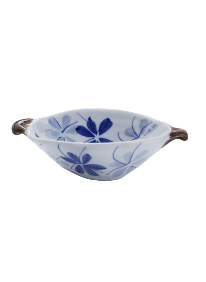 Ceramic Handled Dip Snack Salad Bowl Set Chrysanthemum