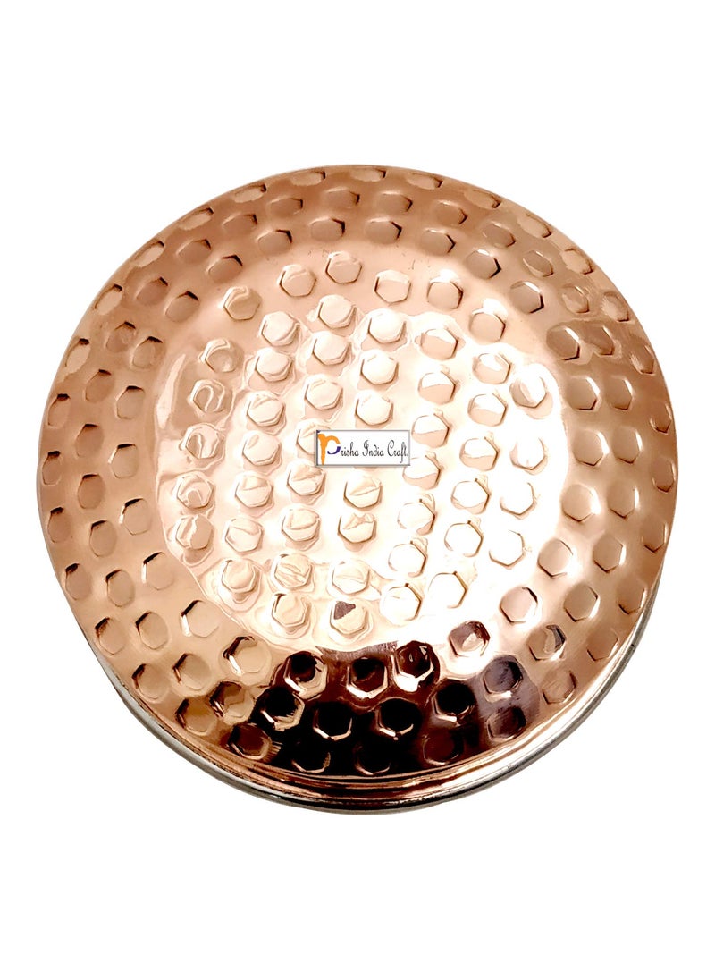 Prisha India Craft Stainless Steel Copper Handi Bowl for Serving Dishes Serveware Tableware Capacity 300 ML 1 No