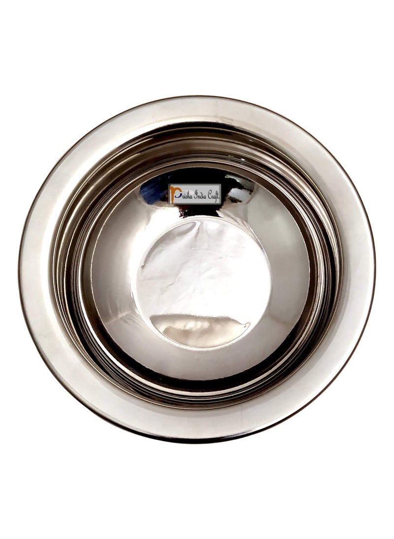 Prisha India Craft Stainless Steel Copper Handi Bowl for Serving Dishes Serveware Tableware Capacity 300 ML 1 No