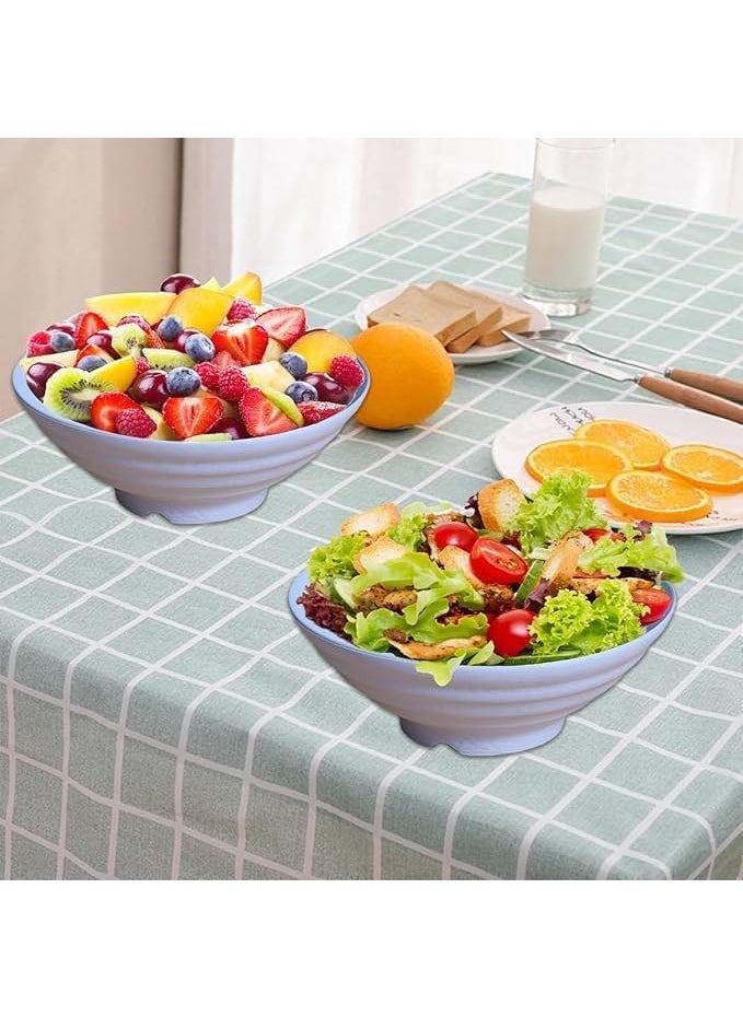 KESHU ENTERPRISE Wheat Straw Fiber Bowl Japanese Style Large Bowl Set Deep Stylish Bowl for Food Snacks Noodles Lightweight Salad Bowls for Serving Fruit Pasta 192125CM Purple Set of 3