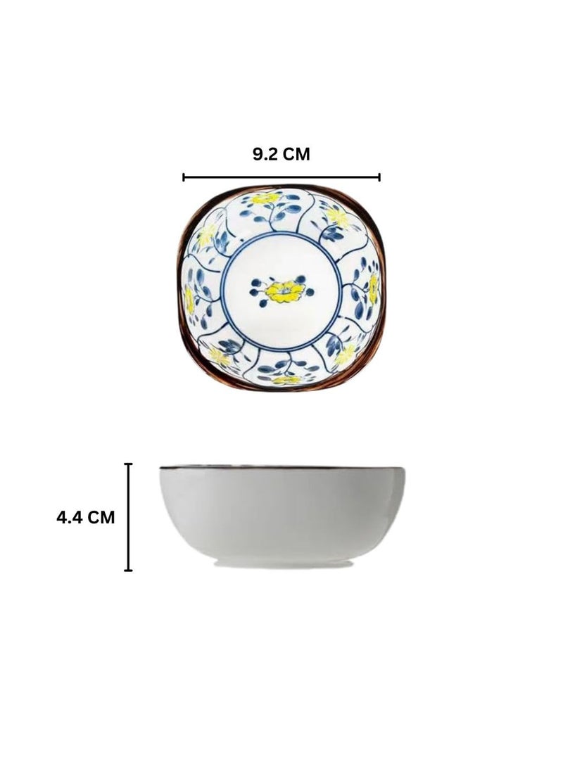 FS COOL Random Artwork Ceramic Bowls Unique Style Ceramic BowlsHandmade Ceramic Bowls for Salt Sugar Sauces VinegarServing Bowl Food Safe Bowl Set of 6 Random Pattern