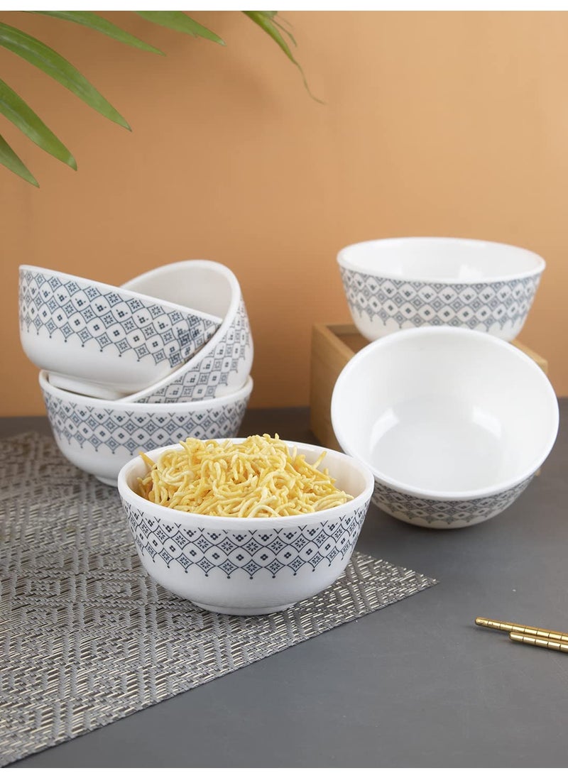 Market99 White Melamine Round Shape Morracon Soup Bowl 250ml Serving Bowl for Soup Pasta and Oatmeal B Small Serving Bowl for Dining Table White 250 Ml