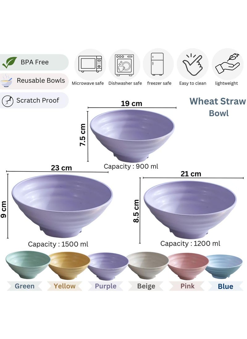 FLOXIT Serving Bowls Set of 6 Unbreakable Sturdy DropResistant Dinnerware for Soup Salad and Snacks BPAFree Lightweight Unbreakable Microwave and Dishwasher Safe Bowl Set Green