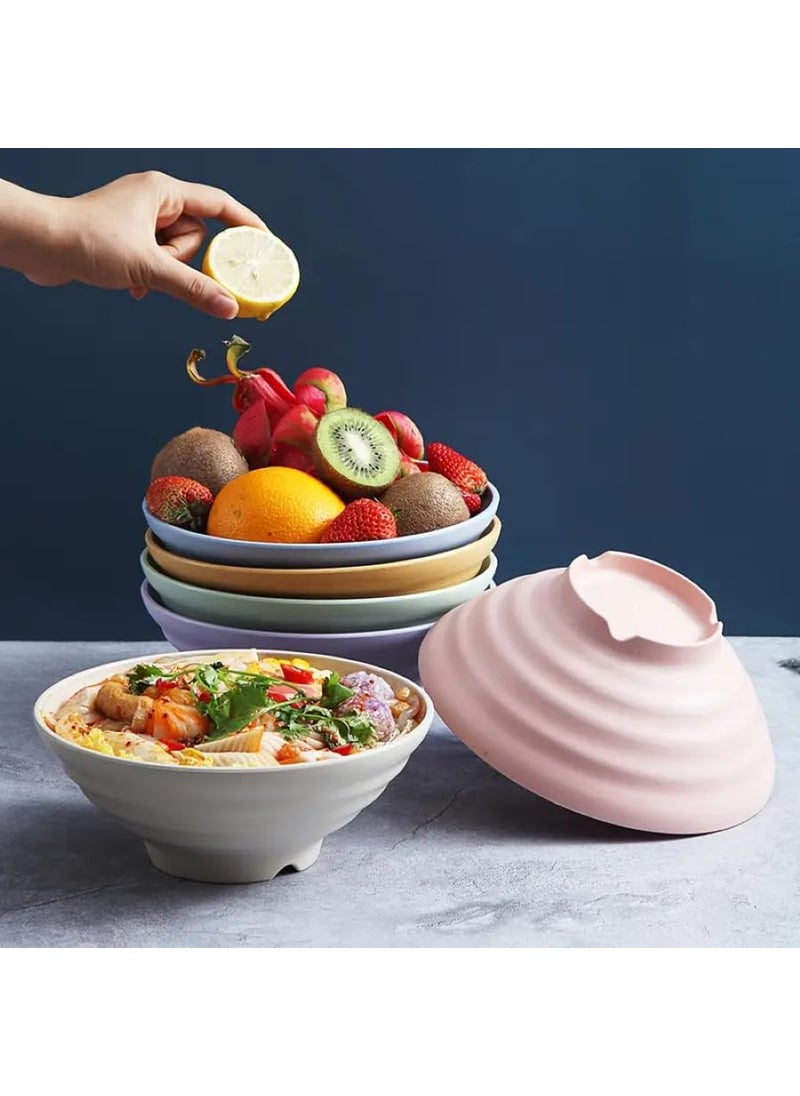 FLOXIT Serving Bowls Set of 6 Unbreakable Sturdy DropResistant Dinnerware for Soup Salad and Snacks BPAFree Lightweight Unbreakable Microwave and Dishwasher Safe Bowl Set Green