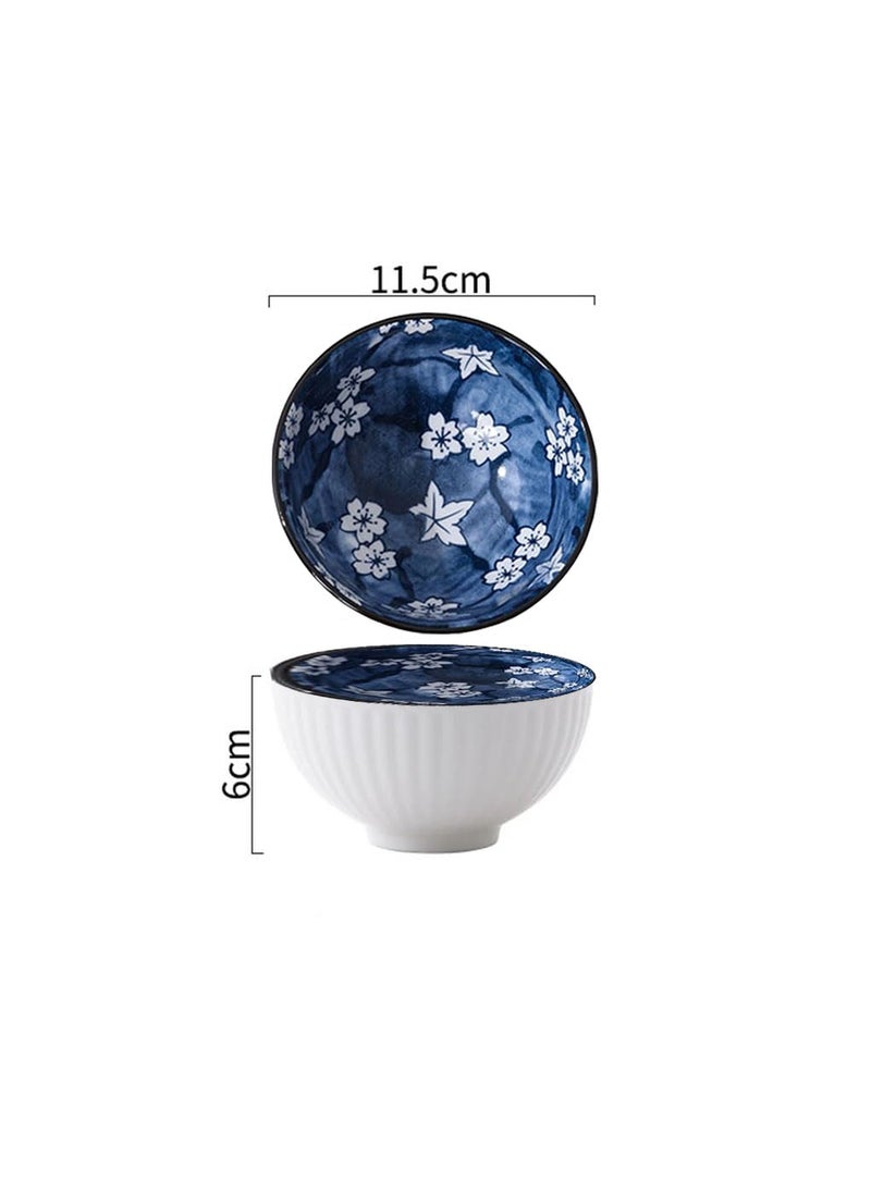 FS COOL Colorful Japanese Style Bowls Soup Bowl Japanese Ramen Bowl Set Porcelain Bowls Set Cereal Bowl Set Soup Bowls Ceramic Bowls for Soup Salad and Pasta Set of 4 Random Pattern