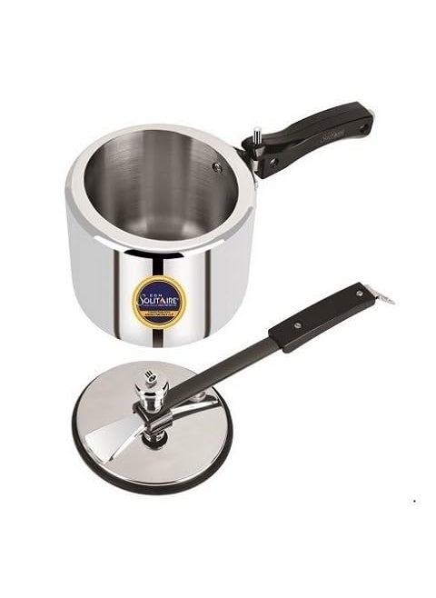 Glamour Premium 2 Liter Sandwich Bottom Stainless Steel Inner Lid 2 Liter Pressure Cooker Induction and Gas Base ISI Certified 3 Years Warranty