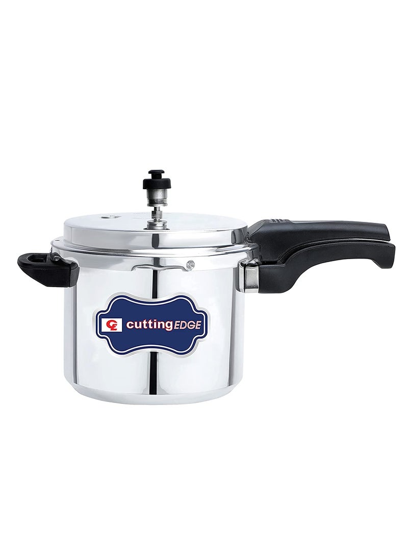 Cutting Edge Pressure Cooker 3 Litre With Lid Aluminum Gas Induction Compatible Cooker For Rice Vegetable Grains Chicken Mutton