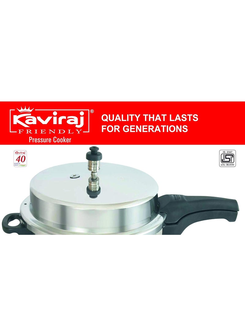kaviraj Friendly Aluminium 12 Ltrs Pressure Cooker Friendly
