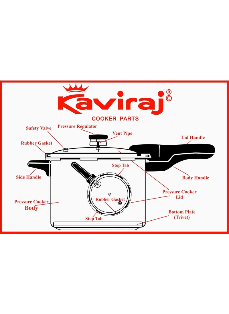 kaviraj Friendly Aluminium 3 Ltrs Pressure Cooker Twin Pack K1101Tp