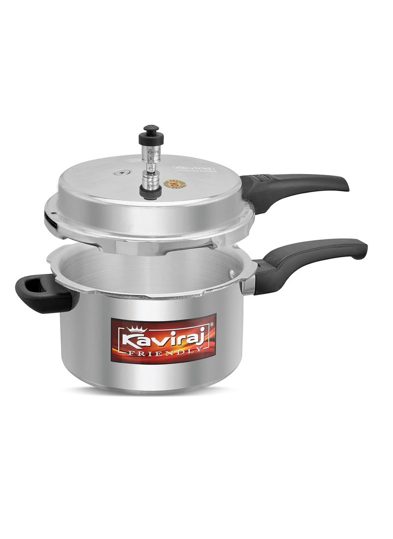 kaviraj Aluminium 5 Ltrs Pressure Cooker Induction Base K1060IB