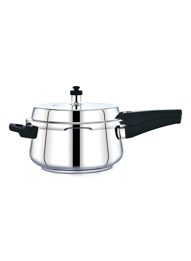 Praylady Stainless Steel Pressure Cooker with Outer Lid NEO BELLY COOKER SERIES Capacity 15 LITER Silver