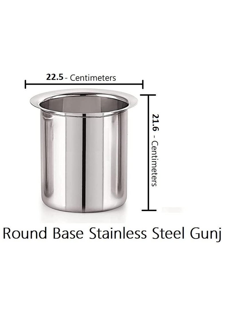 Bartan Star Stainless Steel Deep Gunj for Cooking and Serving 6 Litre
