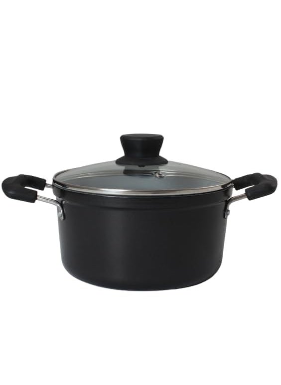 Get Plumm Granite Cooking Pot with Lid Non Stick Handi Induction Base Sauce Pan Stew Pot Biriyani Pot Rice Pot Ombre Ceramic Coating with Bakelite Handle 28cm65LBlack 1 Year Warranty