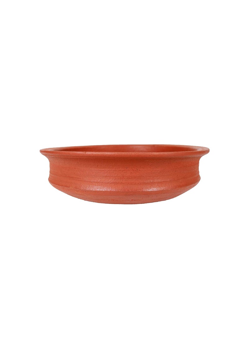 4U Crafts India Online Pottery Earthen Kadai Handi Mud Pot Clay Pots Combo for Cooking and Serving PreSeasoned Red 23 Liter