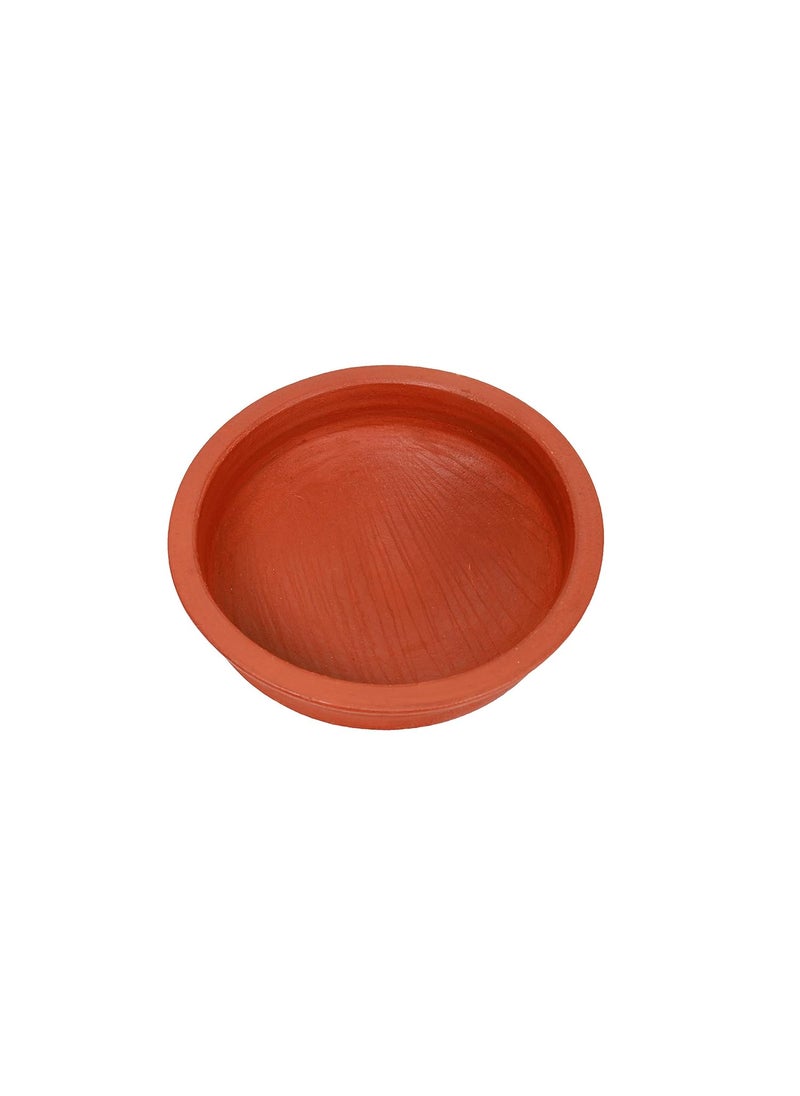 4U Crafts India Online Pottery Earthen Kadai Handi Mud Pot Clay Pots Combo for Cooking and Serving PreSeasoned Red 23 Liter