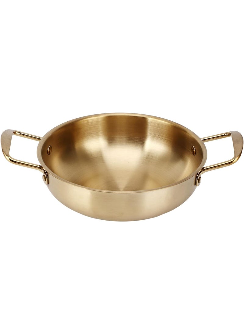 SAMUSAGYARamen Pot Korean Pot Gold Korean Ramen Pot Korean Ramen Pot Compatible with Gas Stove Induction Stove for Ramen Pasta Soup Porridge Inner Diameter 24cm
