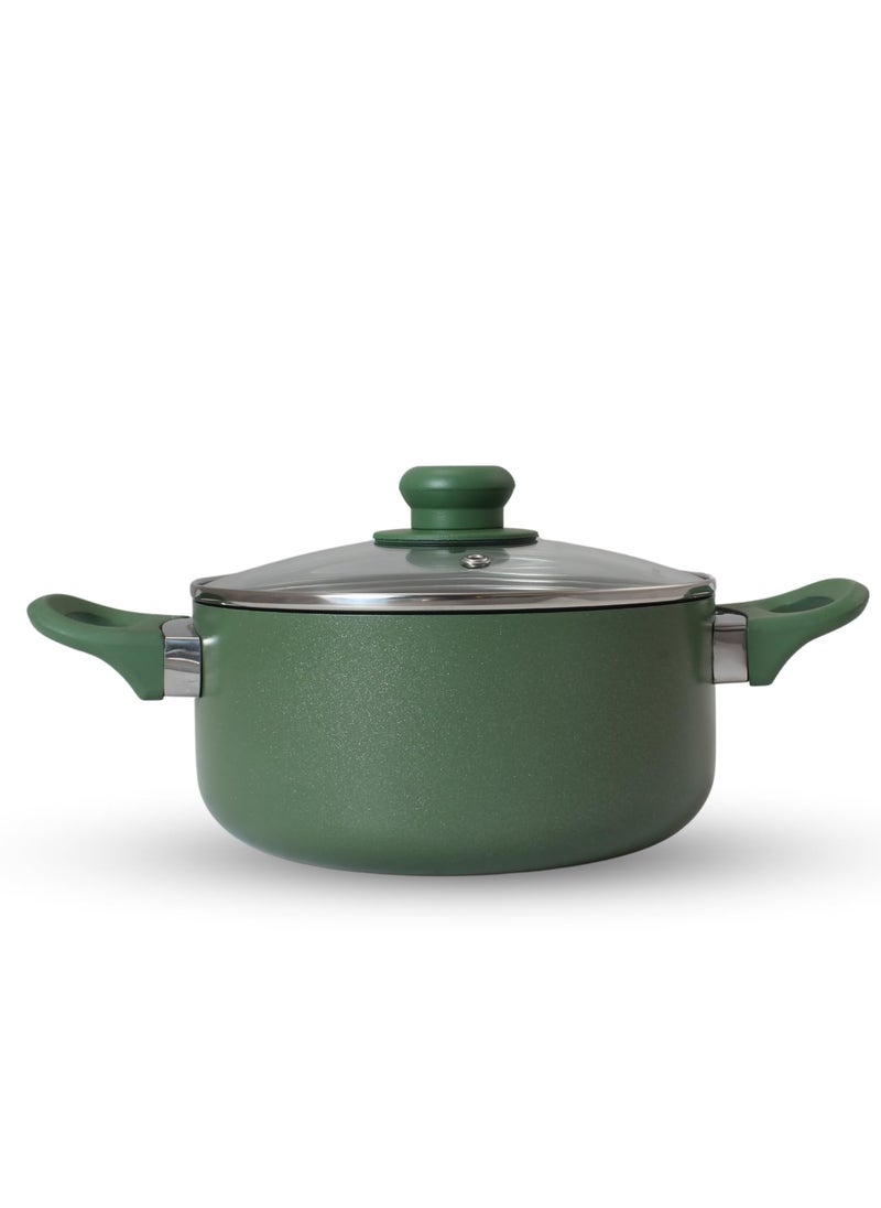 Get Plumm Granite Cooking Pot with Lid Induction Base Sauce Pan Ceramic Non Stick Handi Biriyani Pot Rice Pot Gas Induction Compatible 20cm275LGreen 1 Year Warranty