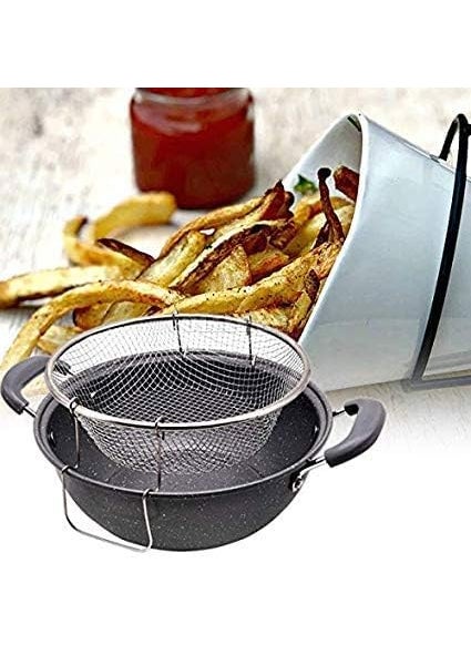 Jolfay Nonstick Woks and 22cm Stir Fry Pans with Lid Frying Basket Steam Rack Nonstick Pan with LidNonstick Frying Flat Bottom Induction Compatible