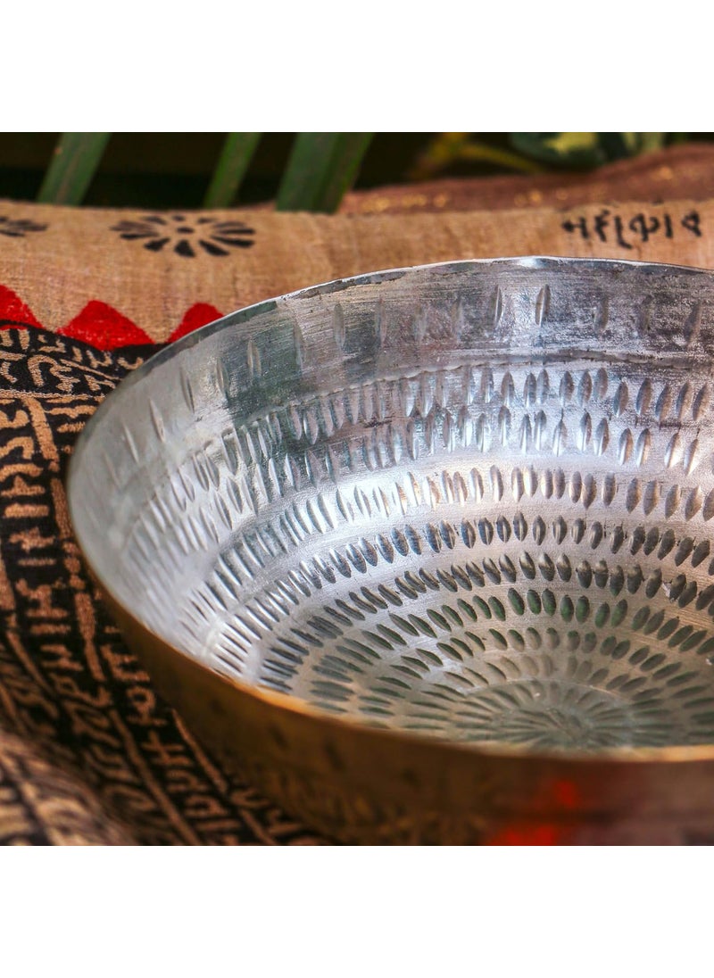 Ambi 100 Pure Brass Small Peetal ki Kadai with Kalai 80 inches