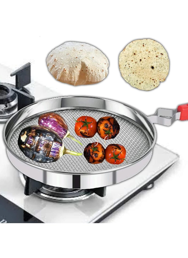 REZOVA Phulka Grill Pan Roti Maker Papad Phulka Roasting Net for Kitchen Stainless Steel Phulka Roasting Net