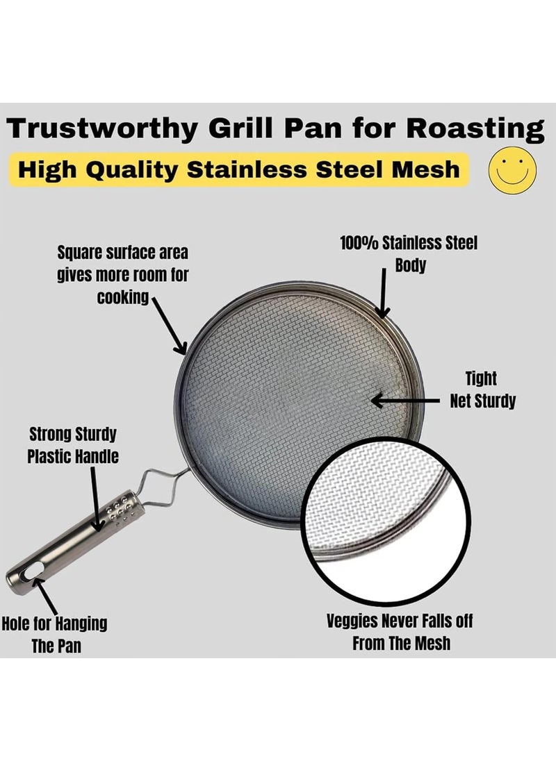 REZOVA Phulka Grill Pan Roti Maker Papad Phulka Roasting Net for Kitchen Stainless Steel Phulka Roasting Net