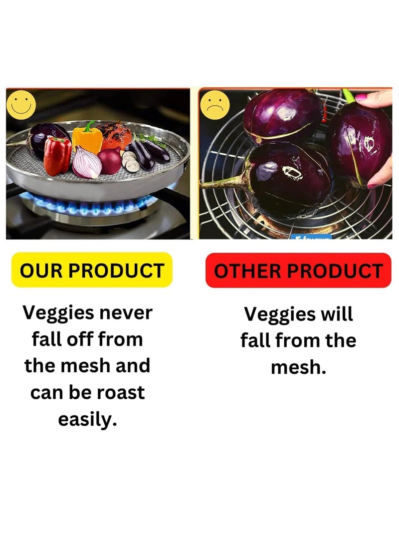 REZOVA Phulka Grill Pan Roti Maker Papad Phulka Roasting Net for Kitchen Stainless Steel Phulka Roasting Net