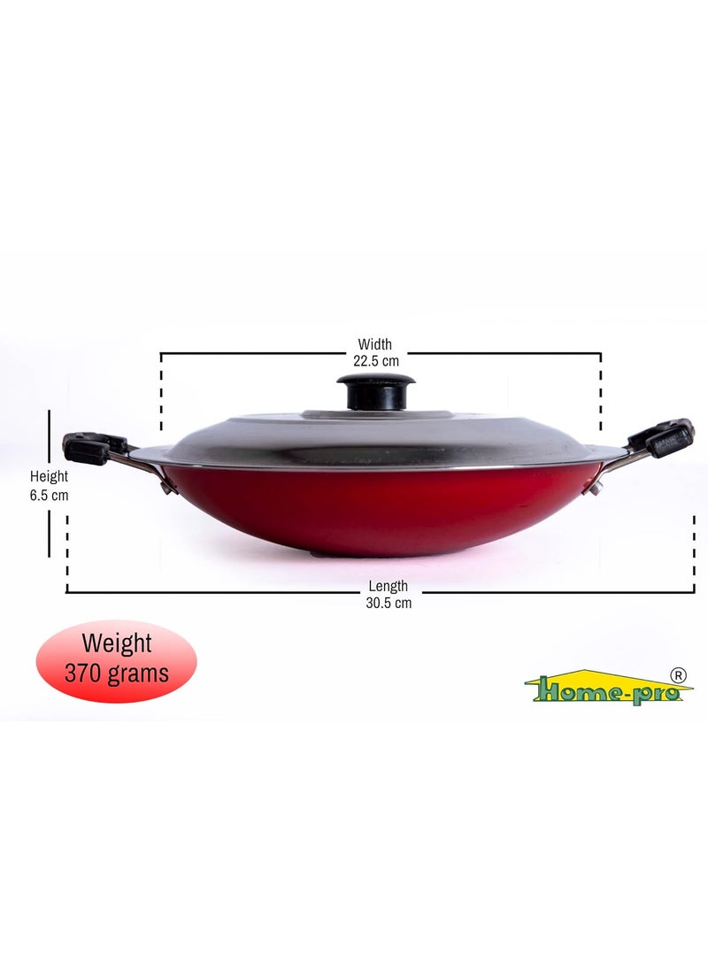HomePro Grill Pan Appam Chhaty Non Stick Combos Pot Pan Set Aluminium Set Bakelite Handle Combo Pack of 2