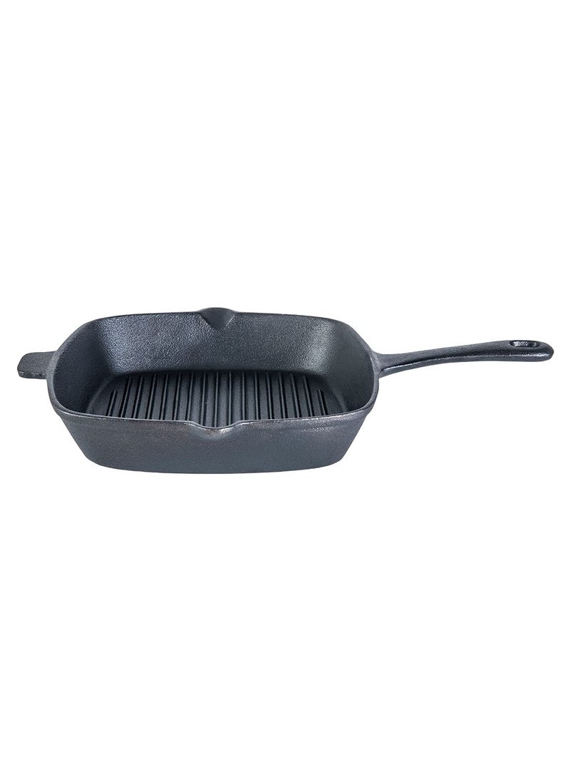 Wonderchef Forza Castiron 26 cm Grill Pan PreSeasoned Cookware Induction Friendly 38 mm